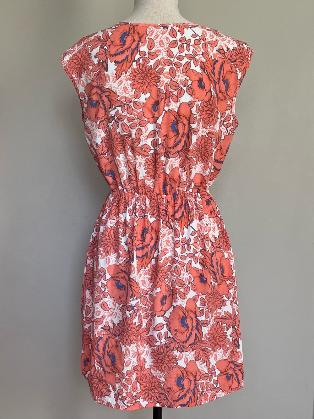 Soprano Coral Floral Elastic-Waist Mini Dress - Picture 4 of 7